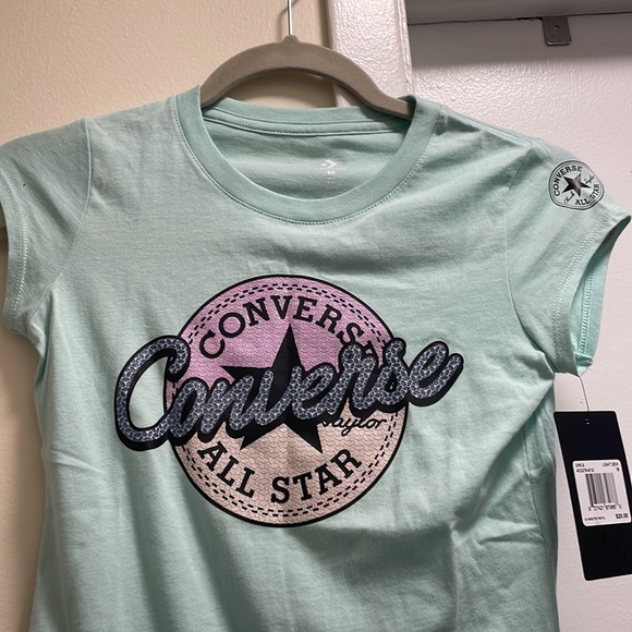 Converse girls medium size T-shirt, 10 to 12 years light dew M - Picture 6 of 6